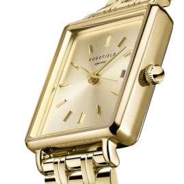 Rosefield QCGSG-Q048 Damenuhr Boxy XS Champagne