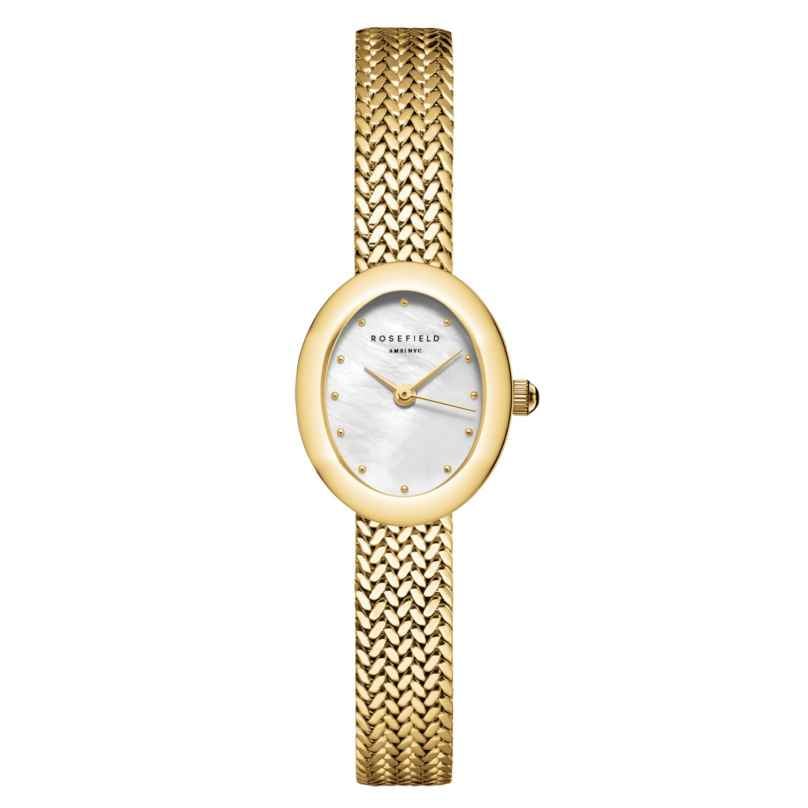 Rosefield MWGMG-M02 Damenuhr Mini Oval Mesh Goldfarben 8720791526856