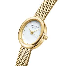 Rosefield MWGMG-M02 Damenuhr Mini Oval Mesh Goldfarben