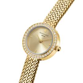 Rosefield MCGMG-M03 Women's Watch Mini Small Edit Champagne Gold Tone