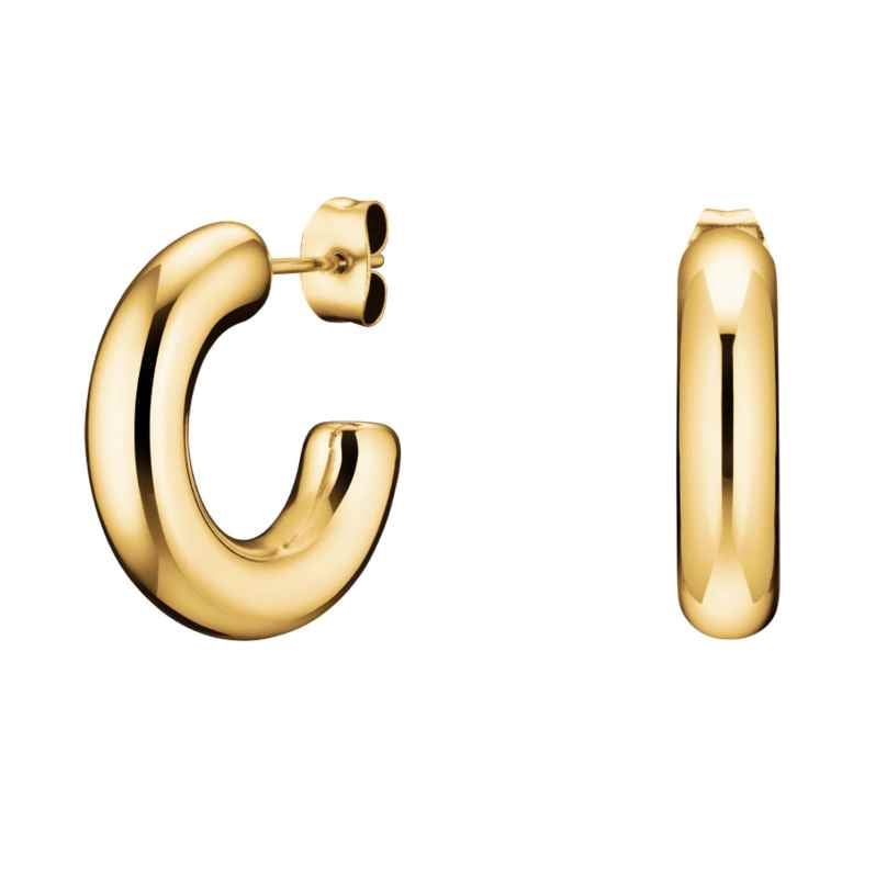 Rosefield JESHG-J931 Damen-Ohrringe Mittelgroße Dicke Creolen Goldfarben 8720791526238