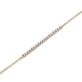 Rosefield JBTCG-J904 Damen-Armband Tennisarmband Goldfarben Kristall