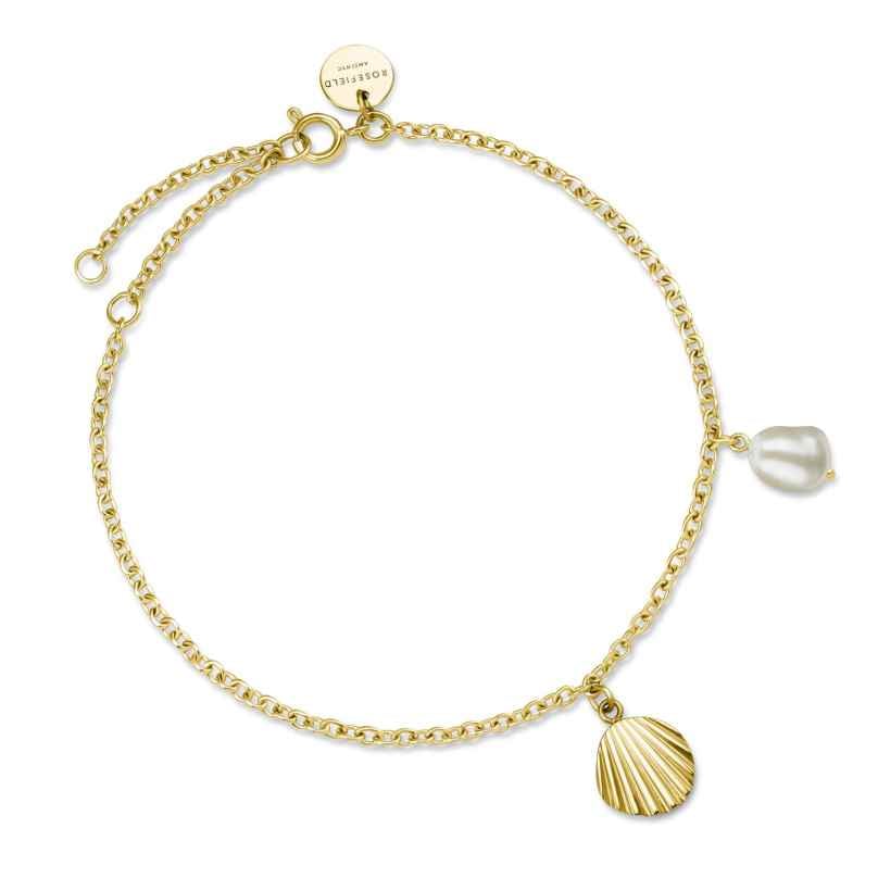 Rosefield JSPBRG-J163 Damen-Armband Goldfarben Muschel & Perle 8720039333154