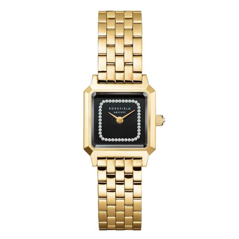 Rosefield BBGSG-B09 Damenuhr Boxelle Goldfarben mit Kristallen 8721292000777