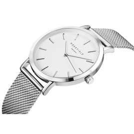 Rosefield MWS-M40 Armbanduhr Mercer Silberfarben mit Meshband