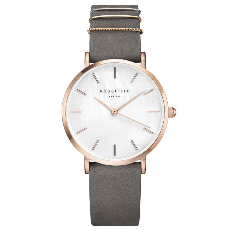 Rosefield WEGR-W75 Damenuhr The West Village Elephant Grey/Roségold 8719324227841