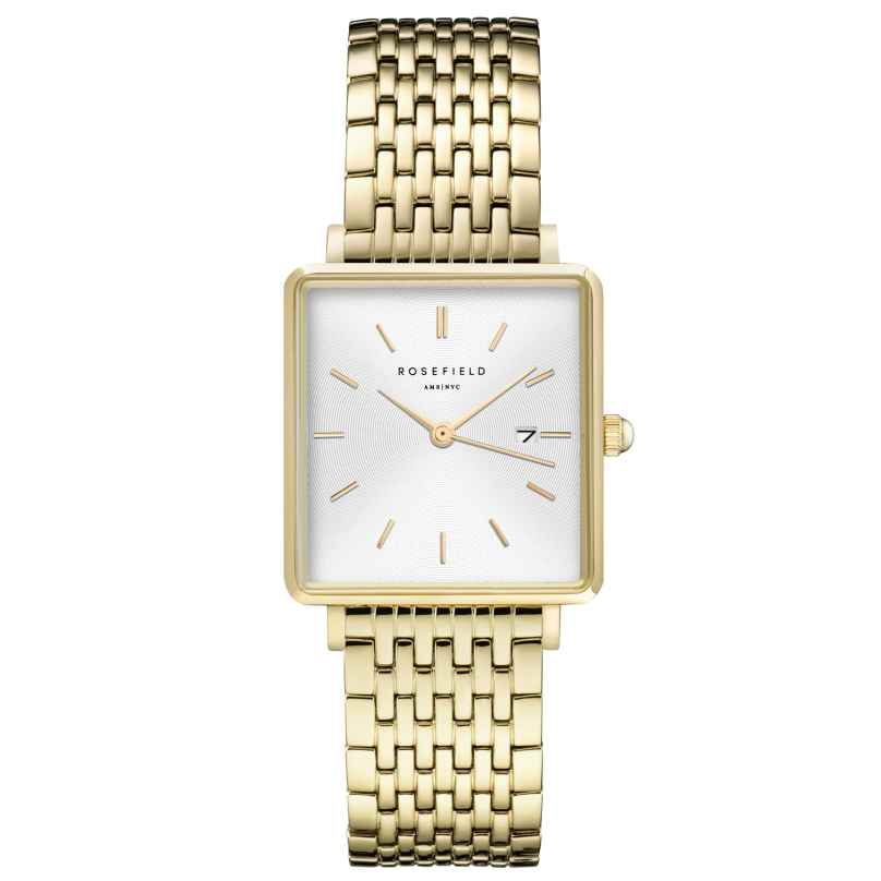 Rosefield QWSG-Q09 Women's Quartz Watch Rectangular Gold Tone 8719632575122
