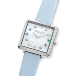 Coeur de Lion 630/71-0753 Women's Watch Iconic Square Mother of Pearl Cool Blue