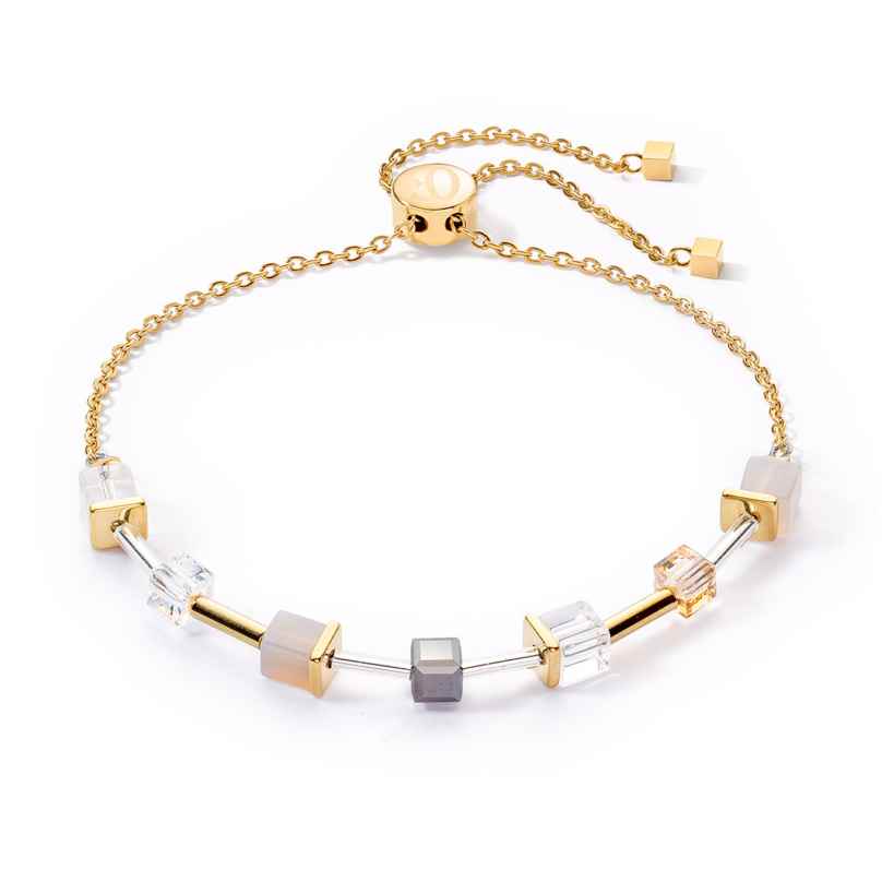 Coeur de Lion 5074/30-1216 Women's Bracelet GeoCUBE Grey-Gold 4251588324545