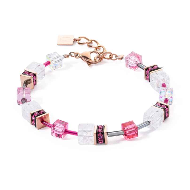 Coeur de Lion 3018/30-0400 Women's Bracelet GeoCUBE Iconic Nature Pink-White 4251588334124
