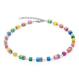 Coeur de Lion 2700/52-1500 Gift Set GeoCUBE Necklace and Bracelet Colourful