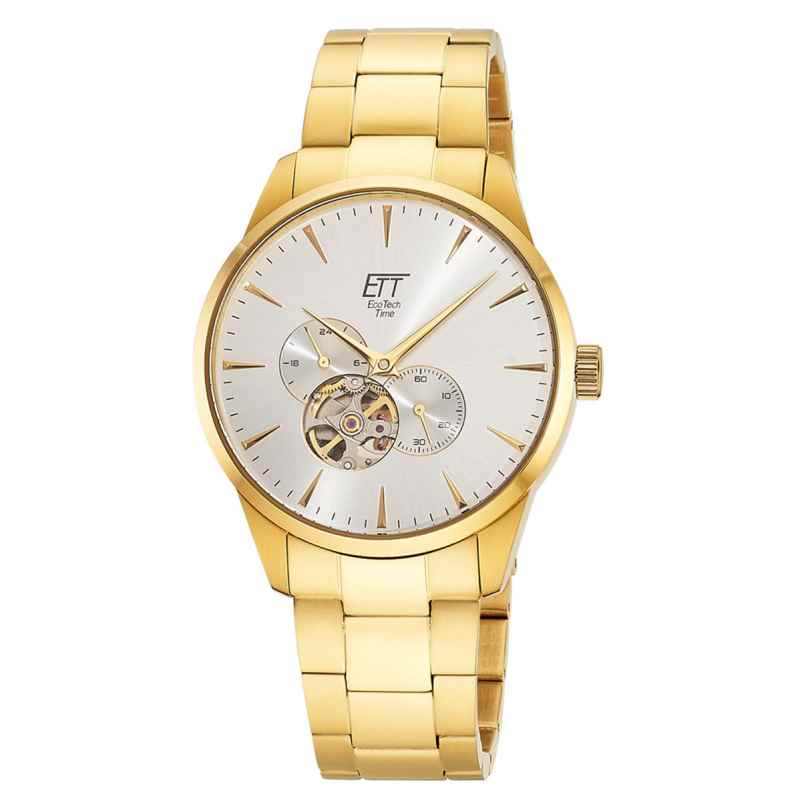 ETT Eco Tech Time EGS-40404-41M Herren-Automatikuhr Motion Drive Goldfarben 4260736036780