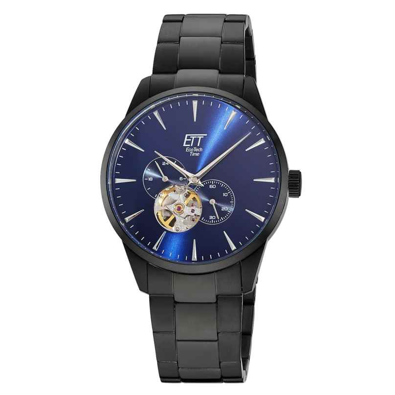 ETT Eco Tech Time EGS-40405-31M Herren-Automatikuhr Motion Drive Schwarz/Blau 4260736036834