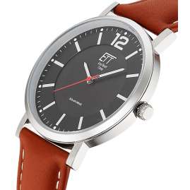 ETT Eco Tech Time EGS-12159-21L Solaruhr für Herren mit Lederband Braun/Schwarz