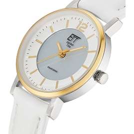 ETT Eco Tech Time ELS-12163-41L Women's Solar Watch with Leather Strap White