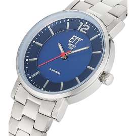 ETT Eco Tech Time ELS-12165-31M Ladies' Wristwatch Solar Steel/Blue