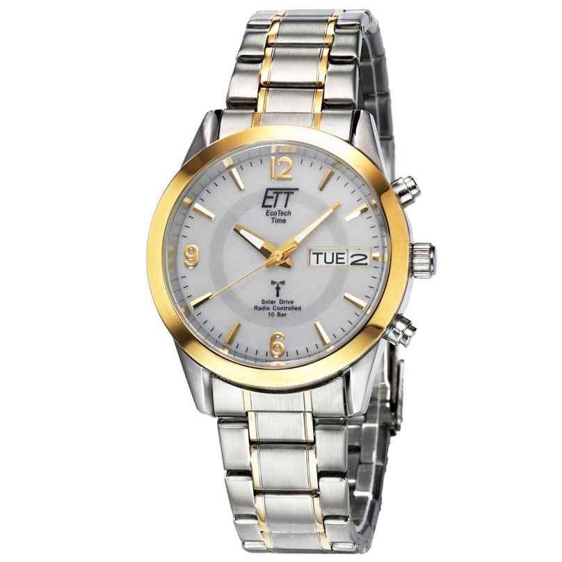 ETT Eco Tech Time EGS-11253-12M Radio-Controlled Solar Watch for Men Gobi Two-Colour 4260091354987
