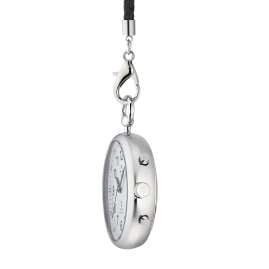 Master Time MTGA-10938-12M Talking Pocket Watch Radio-Controlled Silver Tone