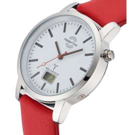 Master Time MTGA-10917-11L Herren-Funkarmbanduhr Daily Leder Rot