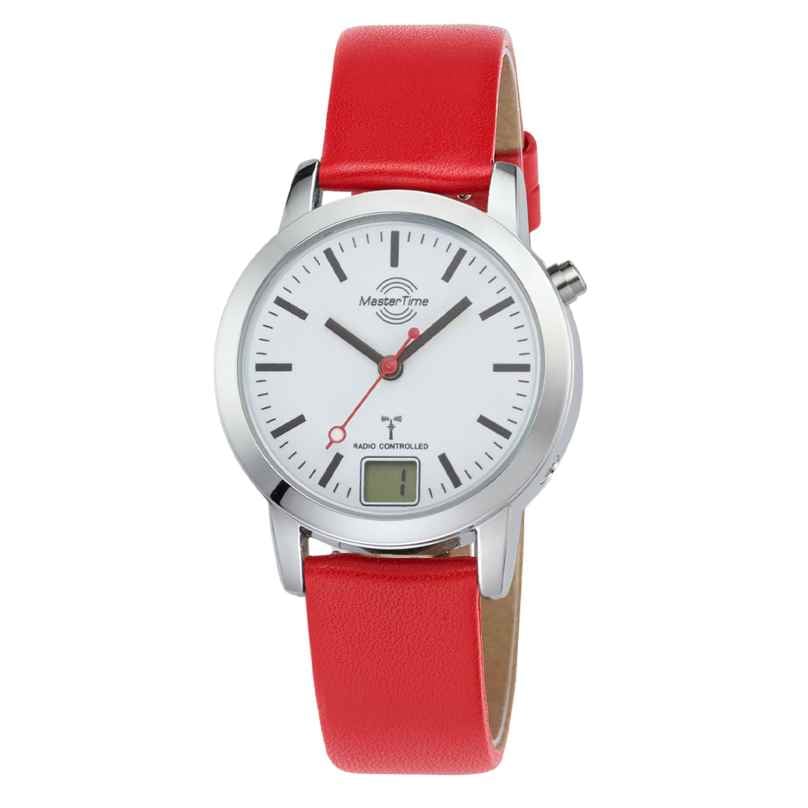 Master Time MTLA-10918-11L Women's Radio-Controlled Watch Daily Leather Red 4260736034762