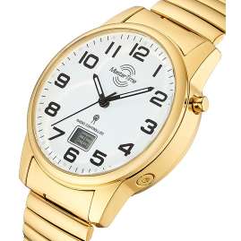 Master Time MTGA-10946-12Z Herren-Funkuhr Daily Zugband Goldfarben