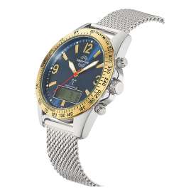 Master Time MTGA-10964-32M Herrenuhr Funk Sporty Big Date Chronograph Blau