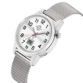 Master Time MTLA-101001-42M Ladies´ Watch Radio-Controlled Lady Line Mesh Silver