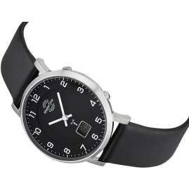 Master Time MTLS-10739-22L Women's Radio-Controlled Watch with Black Leather Strap