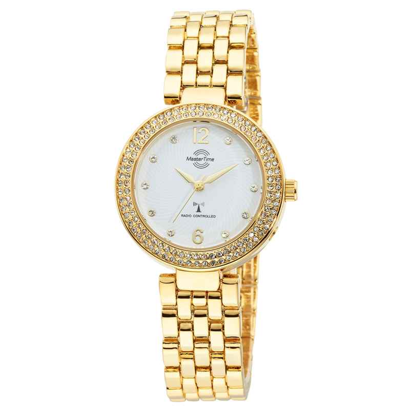 Master Time MTLA-10344-14M Women's Watch Radio-Controlled Lady Line Gold Tone 4260091354376