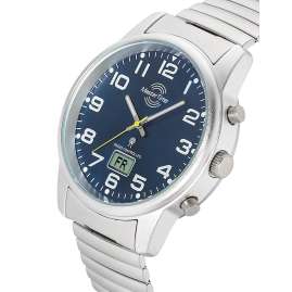 Master Time MTGA-10823-32M Men's Radio-Controlled Watch with Elastic Strap Blue