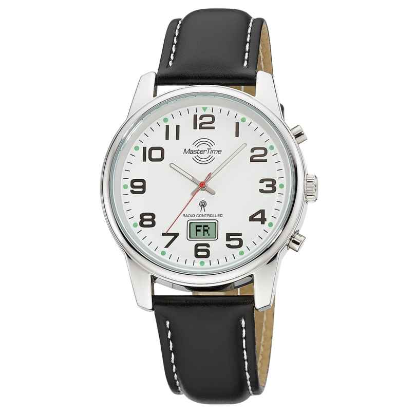 Master Time MTGA-10814-12L Men's Radio-Controlled Watch with Leather Strap 4260736032072