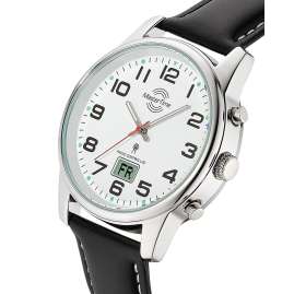 Master Time MTGA-10814-12L Men's Radio-Controlled Watch with Leather Strap