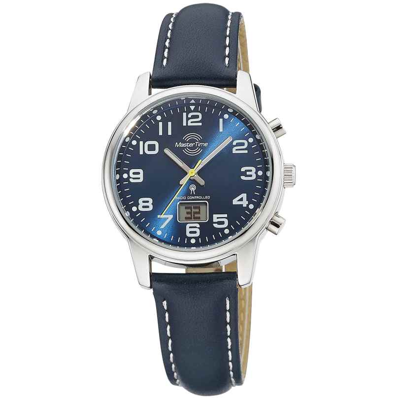 Master Time MTLA-10818-32L Women's Radio-Controlled Watch with Blue Leather Strap 4260736032119