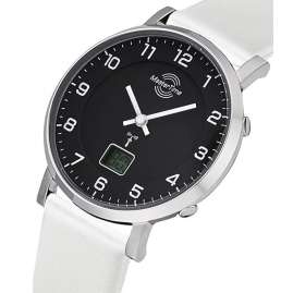Master Time MTLS-10813-22L Women's Radio-Controlled Watch White Leather Strap