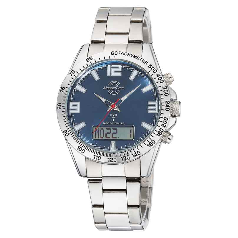 Master Time MTGA-10875-32M Men's Watch Radio-Controlled Sporty Big Date Blue 4260736033789