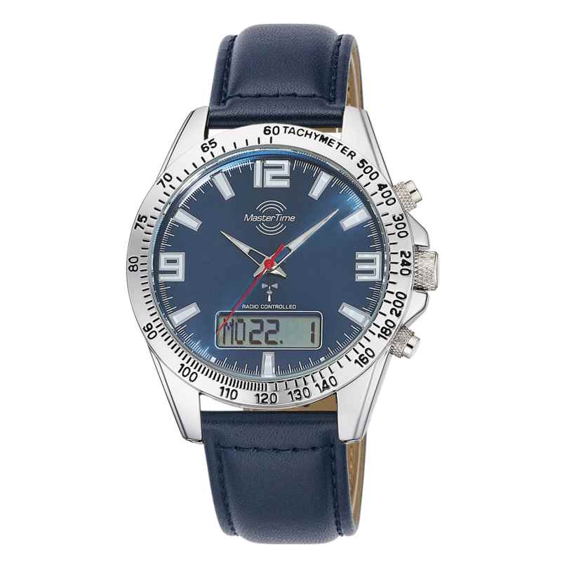 Master Time MTGA-10876-32L Radio-Controlled Men's Watch Sporty Big Date Blue 4260736033796