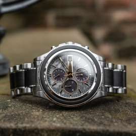 Holzkern Men's Watch Solar Chronograph Kairo Maple Black/Marble