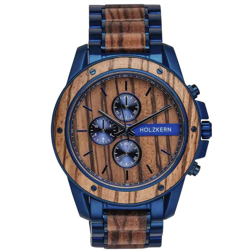 Holzkern Herren-Chronograph Quarz Gareth Zebrano 9120078333167
