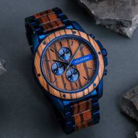 Holzkern Men's Chronograph Quartz Gareth Zebrano