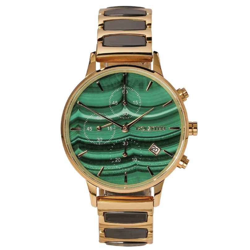 Holzkern Women's Watch Chronograph Jolly Malachite/Ceramic 9010631016401
