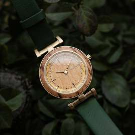 Holzkern Women's Watch Quartz Laura Zebrano/Oak