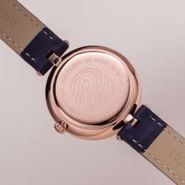 Holzkern Damenuhr Everbloom Pflaumenblüte Violett/Roségoldfarben