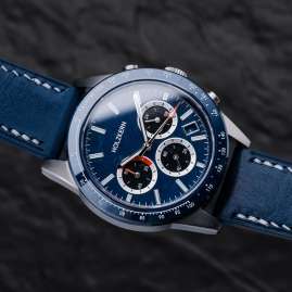 Holzkern Men's Watch Titanium Neverrest Marble/Blue