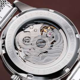 Holzkern Armbanduhr Automatik Inverno Lapislazuli/Silberfarben