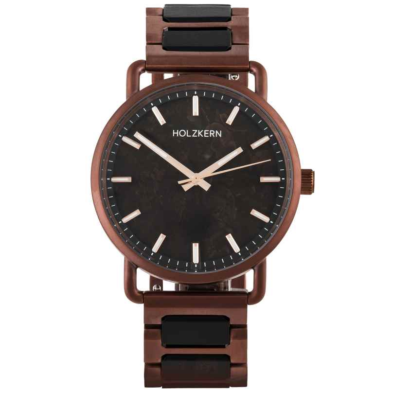 Holzkern Armbanduhr Quarz Espressino Kaffee/Ahorn 9010631022532