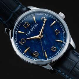 Holzkern Men's Wristwatch Primetime Sodalite/Silver Tone