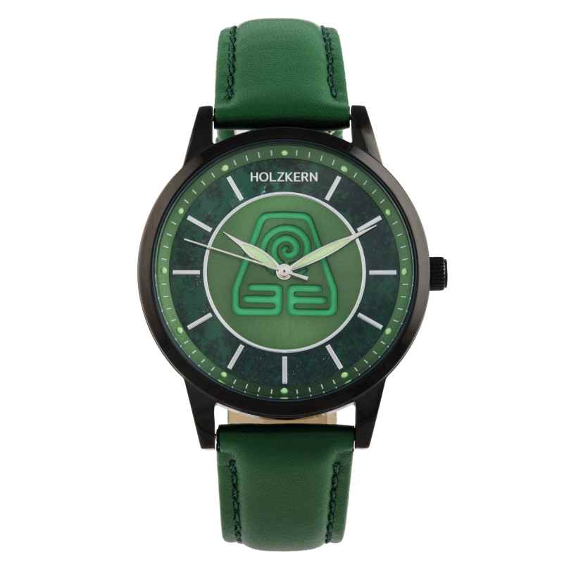 Holzkern Unisex-Armbanduhr Avatar™ Earth Kingdom Achat/Grün 9010631023874