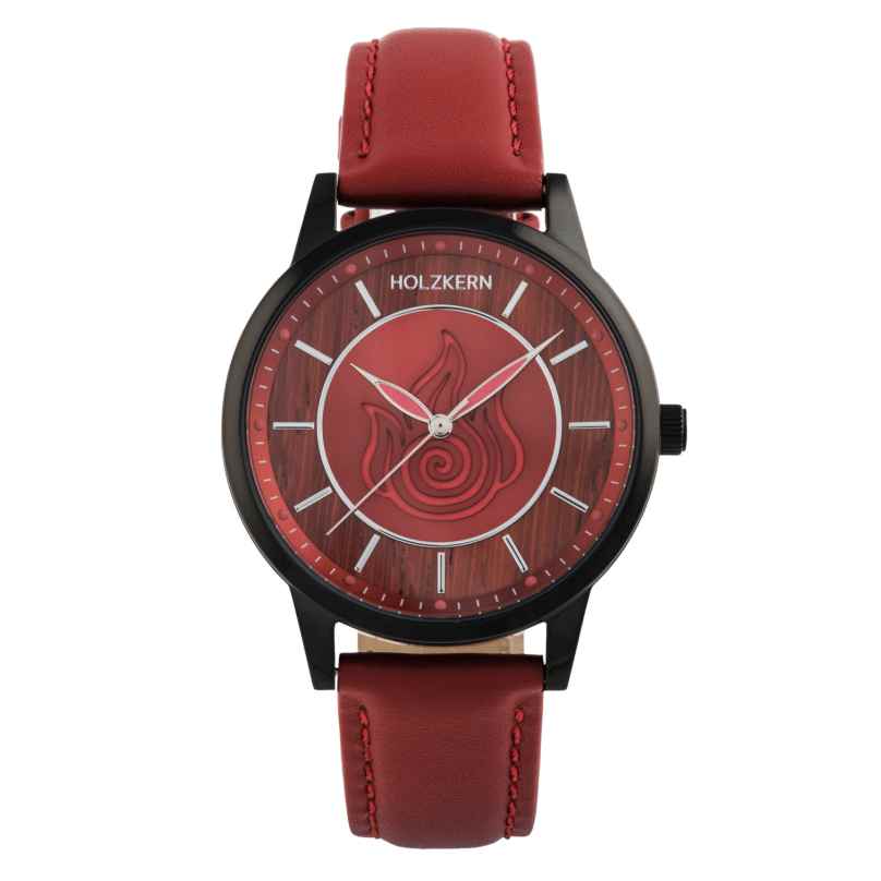Holzkern Unisex-Armbanduhr Avatar™ Fire Nation Padouk/Rot 9010631023881