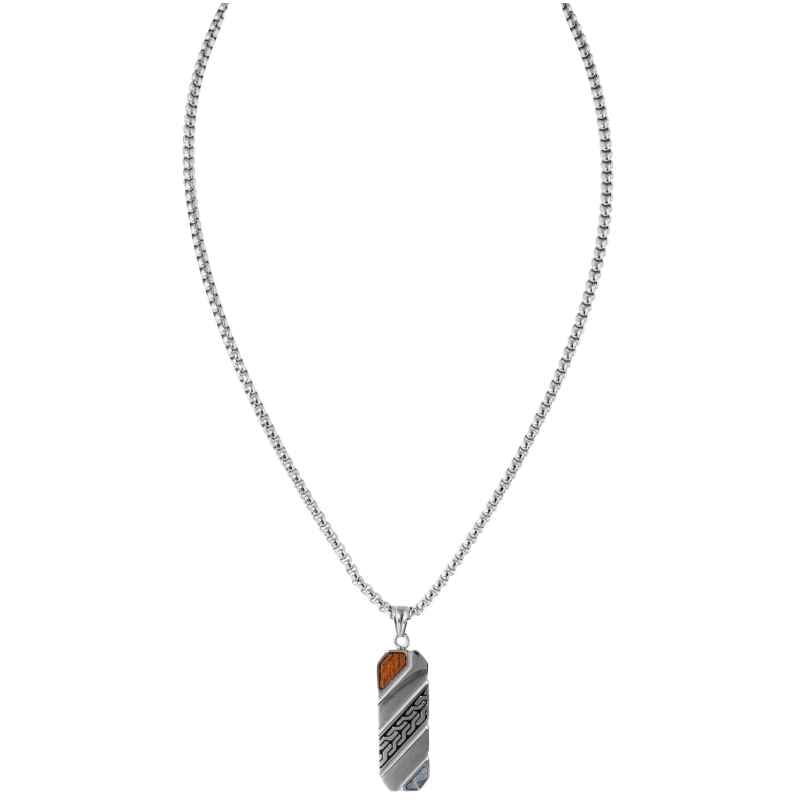 Holzkern Herren-Halskette Edelstahl Outlands Koa-Holz & Meteorit 9010631025182