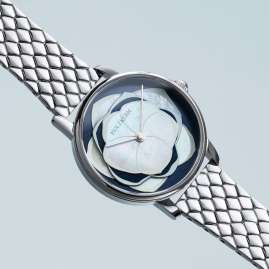 Holzkern Women's Watch Rosetta Mother-of-Pearl/Sodalite